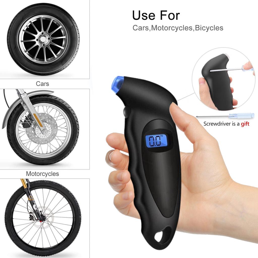 New Tire Pressure Gauge Backlight High-precision Digital Tire Pressure Monitoring Car Tyre Air Pressure Gauge Meter LCD Display