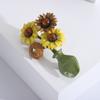 Sonnenblumenbrosche Modeaccessoires Retro Hof Antik Lackvase Sonnenblume Temperament Nadel