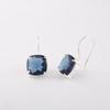 Natural London Blue Topaz Gemstone 925 Sterling Silver Handmade Boho Earrings 1" EE-172-13