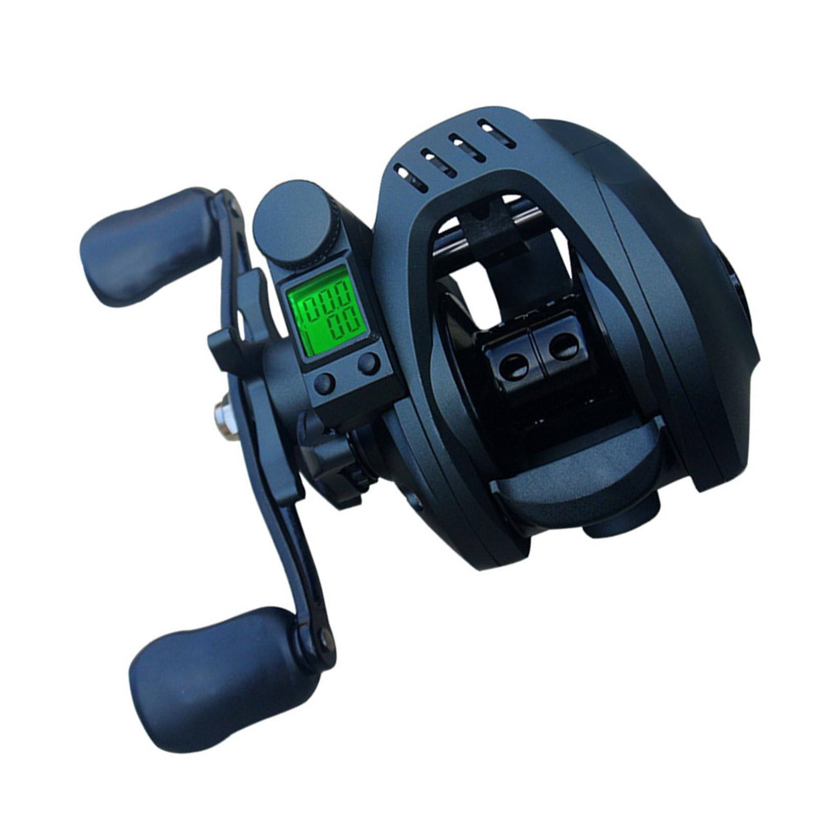 

Светодиодный экран Электронная рыболовная катушка Водонепроницаемая Морская Соленая Вода Колесо для подледной рыбалки Металлическая безынерционная катушка Простая в использовании left