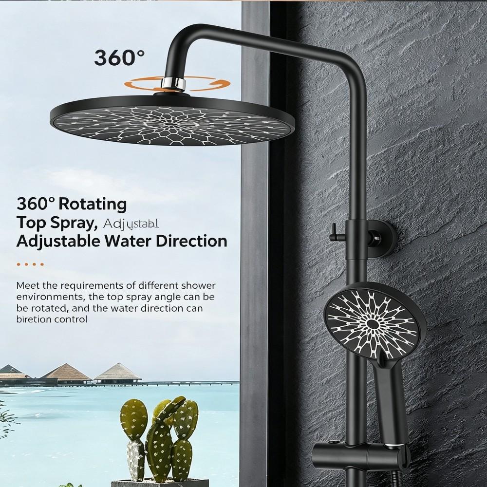 1 pc high-end hotel bathroom with the same shower head, available in both handheld and overhead options, durable, drop resistant