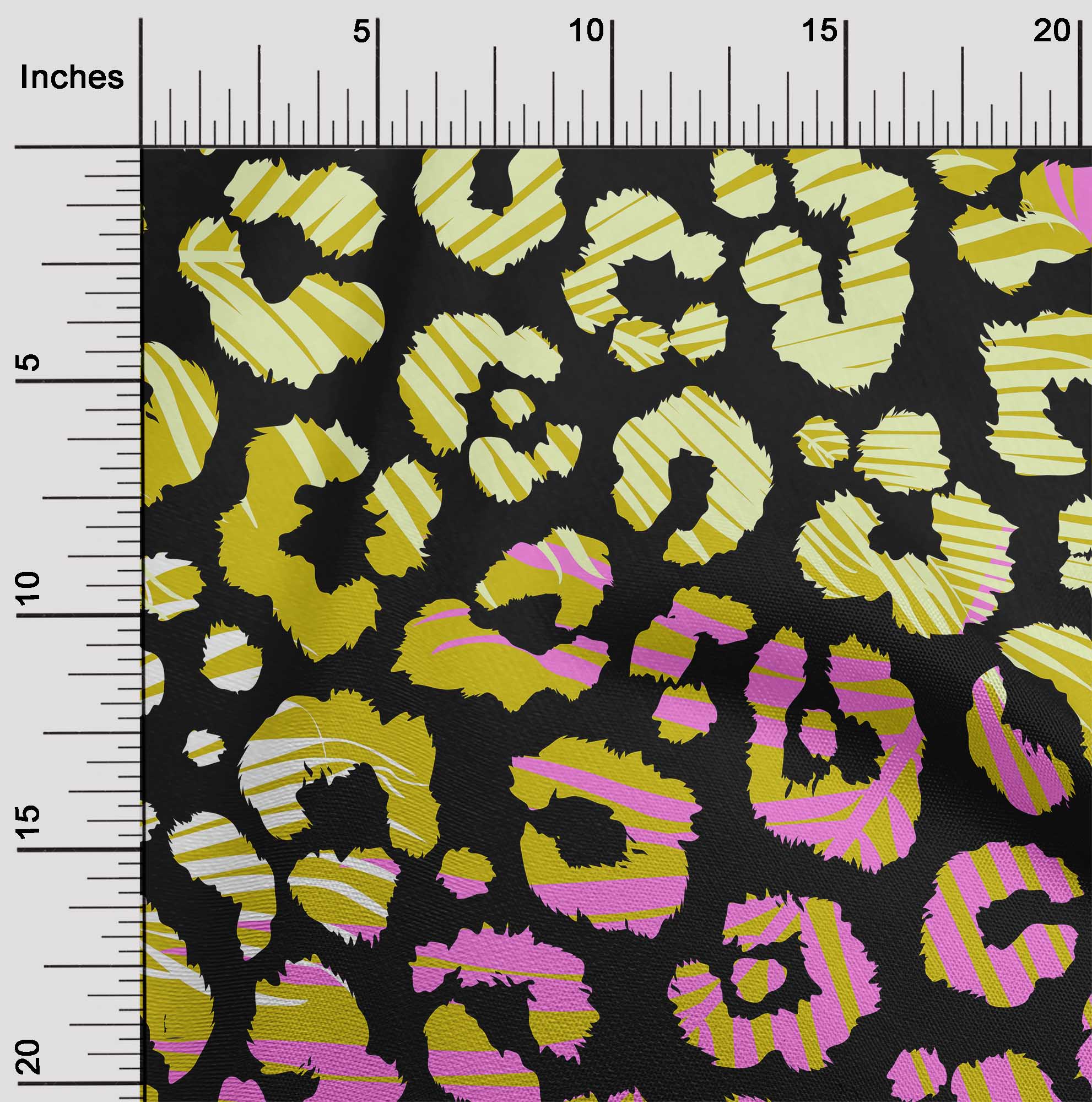 

oneOone Cotton Flex Green Fabric Тканина для пошиття шкіри тварин у дворі Принт для шиття одягу своїми руками 40 дюймів 42 Inch Wide - Viscose Chiffon оливковий колір