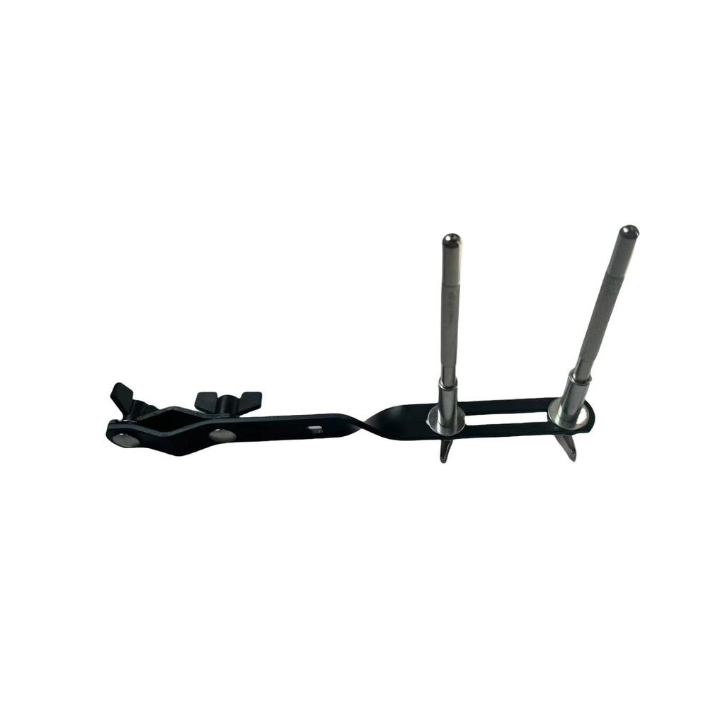 Multi-Functional Percussion Stand: Cymbal Holder & Cowbell Clamp with Extended Double Rod