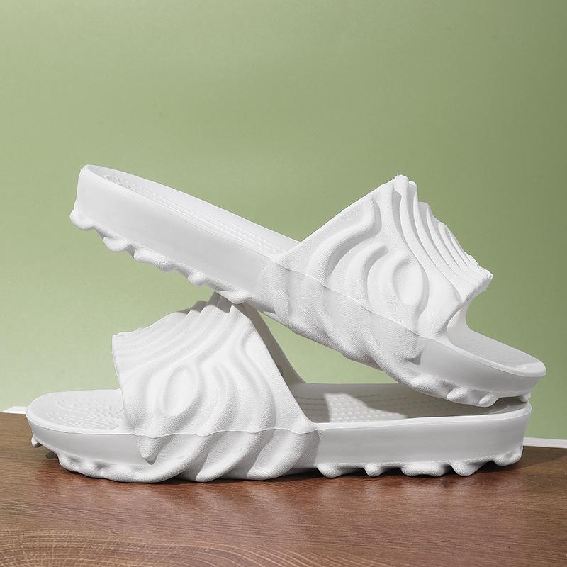 

Большие размеры летние новые тапочки мужские летние мужские одно слово перетаскивание в помещении и на улице наступая на дерьмо пара перетаскивание 35/36 белый