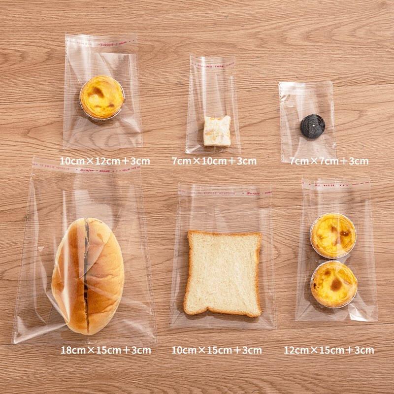 Self-Sealing Transparent Bakery Bags