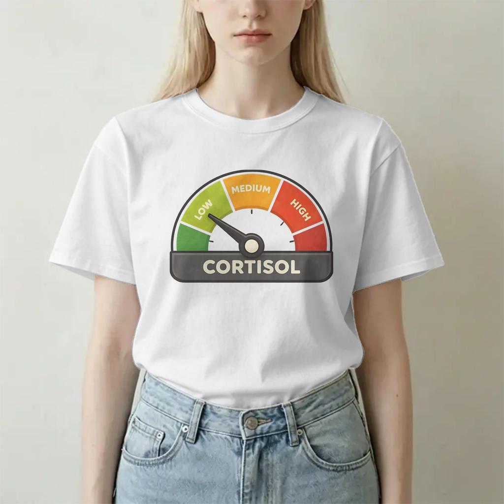 Tričko s nízkou hladinou kortizolu pro unisex Unisex Vtipné 100% bavlněná trička S kulatým výstřihem S krátkým rukávem Tričko Větší velikosti Top