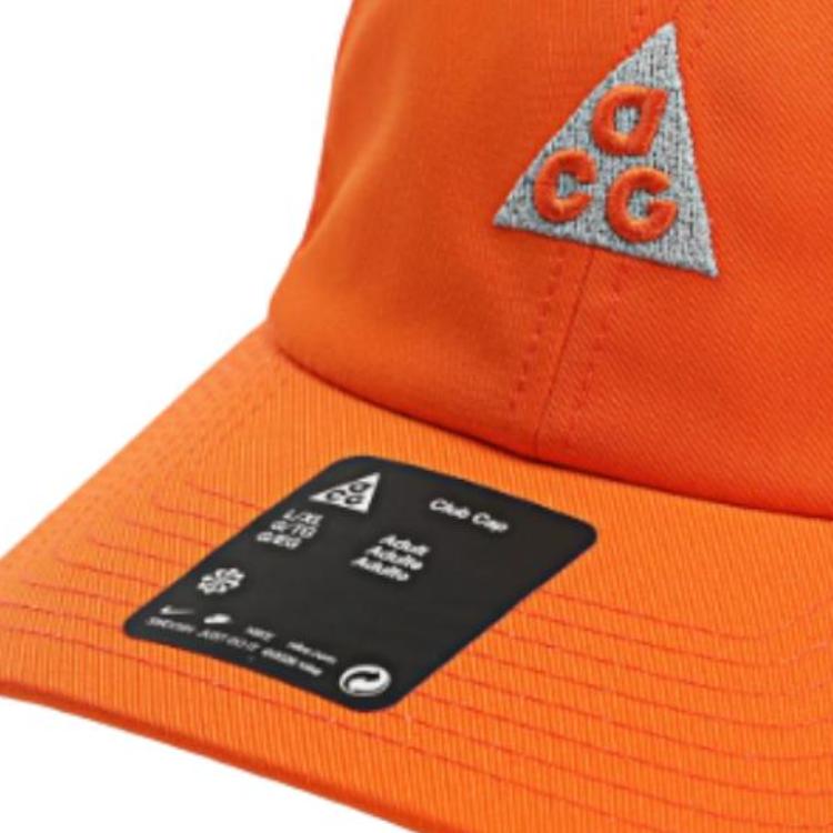 Nike Letter Design Duckbill Cap Couple Style Unisex Caps Orange IH9256-819