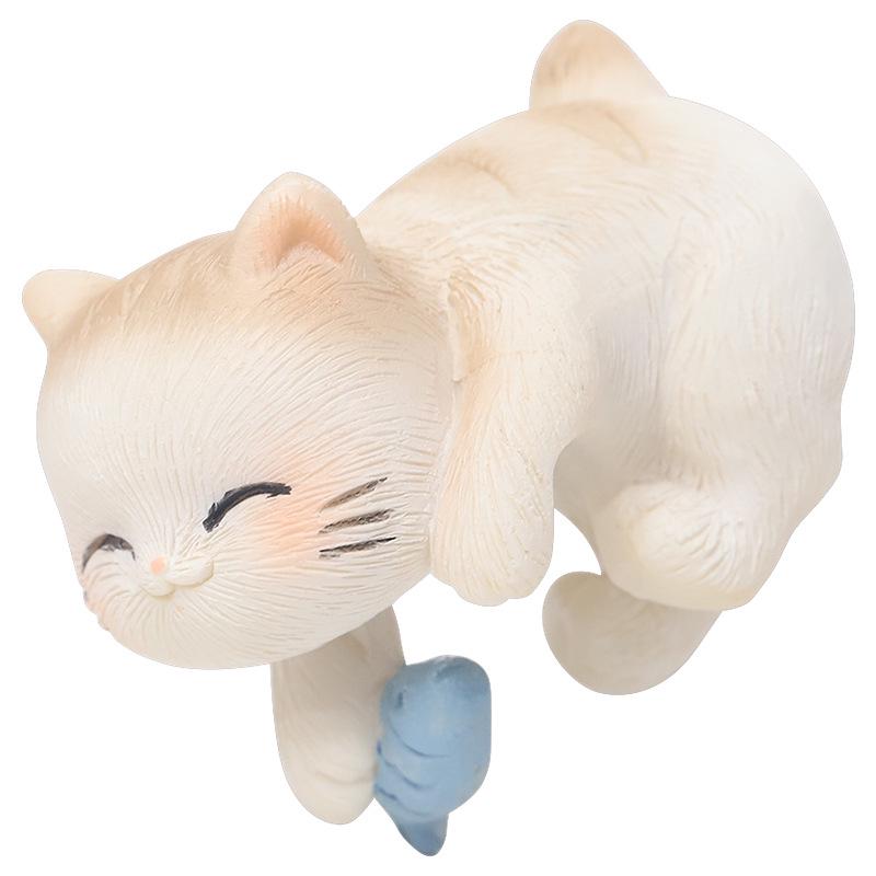 Cartoon Cat Fish Tank Ornaments: Creative Aquarium Decorations & Flower Pot Accessories