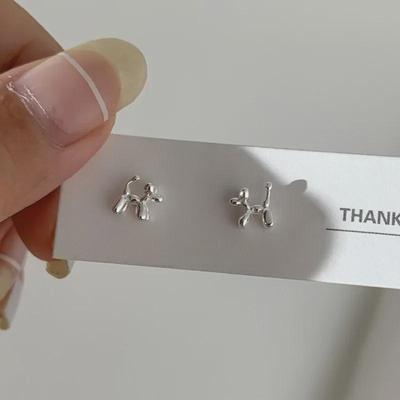 2023 New 925 Sterling Silver Balloon Dog Earrings for Women - Comfortable Small Sleep-Friendly Design