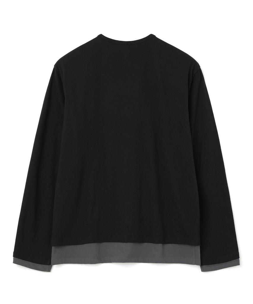 MILLO ARCHIVE Skin Layered Henley Neck T-Shirt [Black]