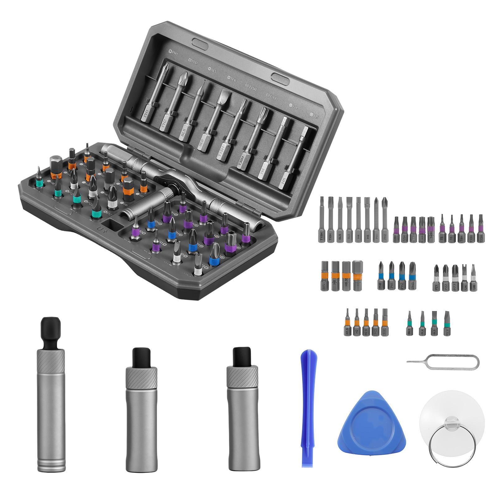 

Ratchet Screwdriver Set 42in1 Comfort Non Slip Handle Precise Engagement Magnetic Repair Tool Kit for Computer Furniture Bicycle