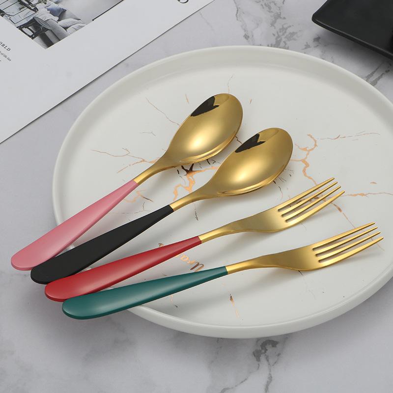 Stainless Steel 304 Western Tableware Four-Piece Set Creative Steak Knife Hotel Tableware Knife, Fork and Spoon Suit