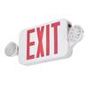 AC120/277V Red Exit Sign LEDs Combo Emergency Light with Adjustable Two Head Backup Batterys Wall
