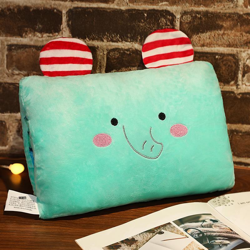 Cartoon Fruit Unicorn Rabbit Plush Hand Warmer and Nap Pillow Toy
