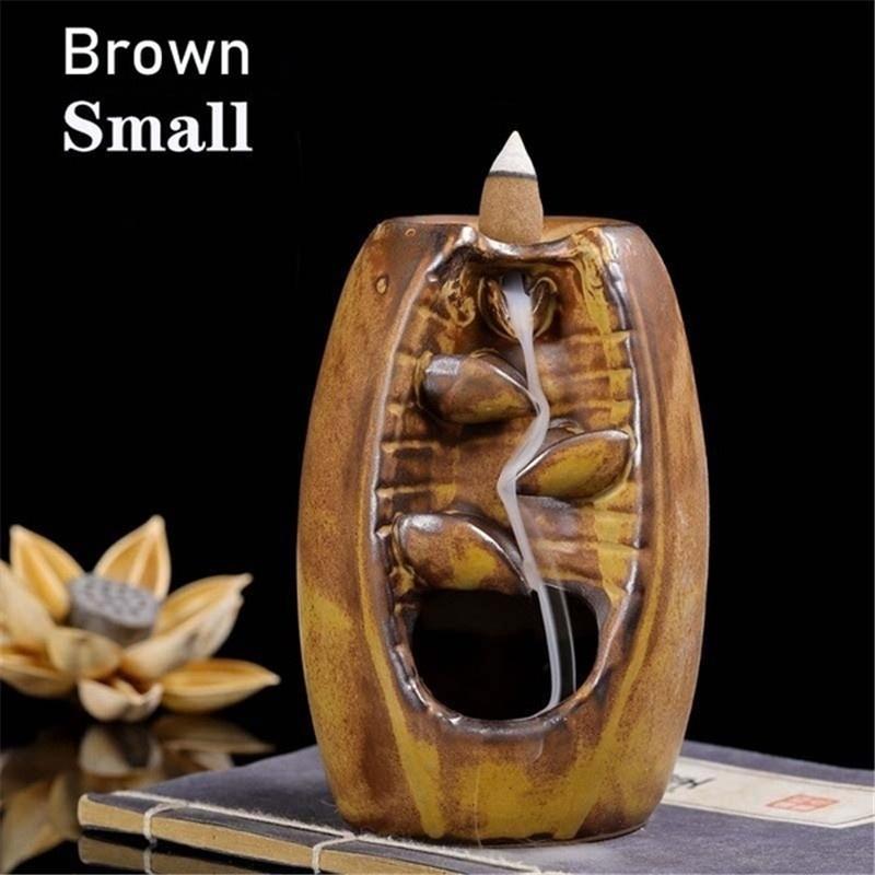 Ceramic Waterfall Backflow Incense Burner Creative Incense Sandalwood Tower Incense Home Decoration Gift Incense