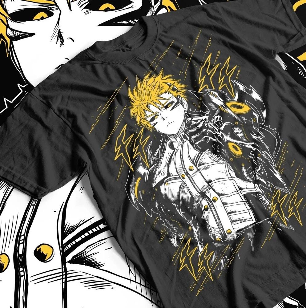 Genos TShirt Anime Unisexga Villain Graphic Tee Unisex Gift Shirt Black S