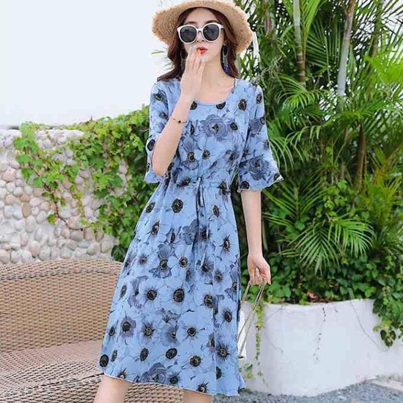 Buy New Bohemian Printed Cotton Dress 