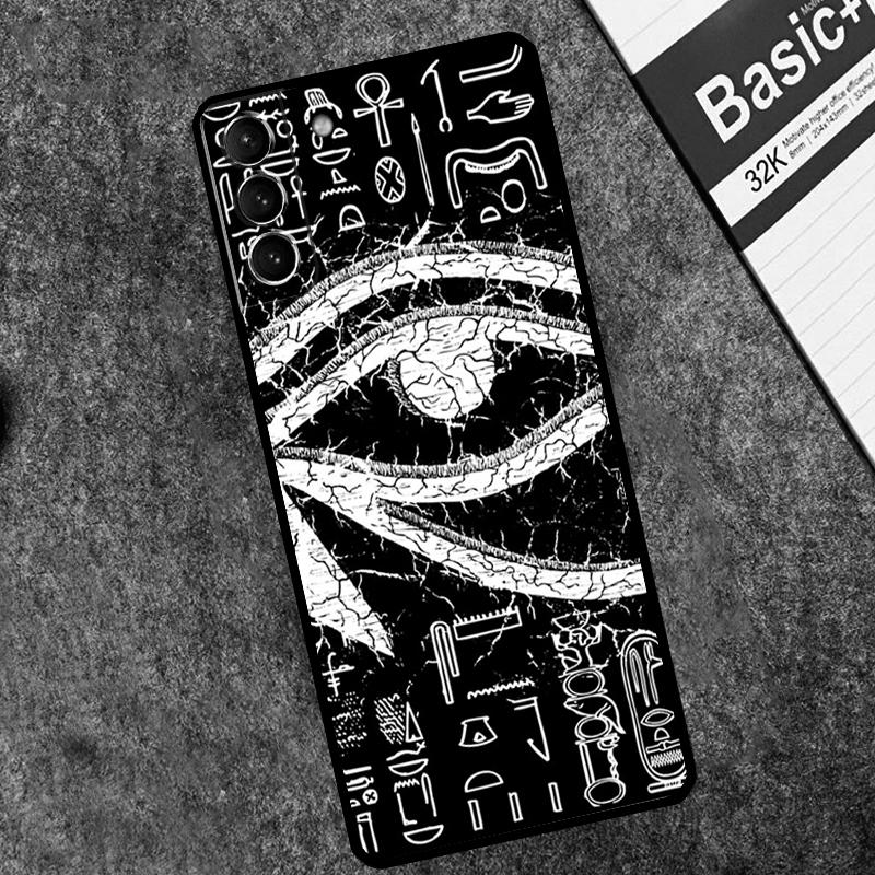 Sacred Eye of Horus Egypt Fresco Cover For Samsung Galaxy S24 Ultra S23 S22 S20 S21 FE S8 S9 S10 Plus Note 10 20 Ultra Case