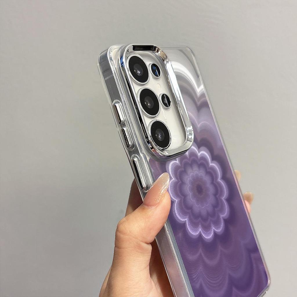 Case for Xiaomi 15T Pro Iridescent Gradient Floral Clear Case,Shockproof Camera Lens Protection