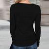 T-shirts For Women Long Sleeve,Round Sleeve Vertical Cross Casual Graphic Shirt,