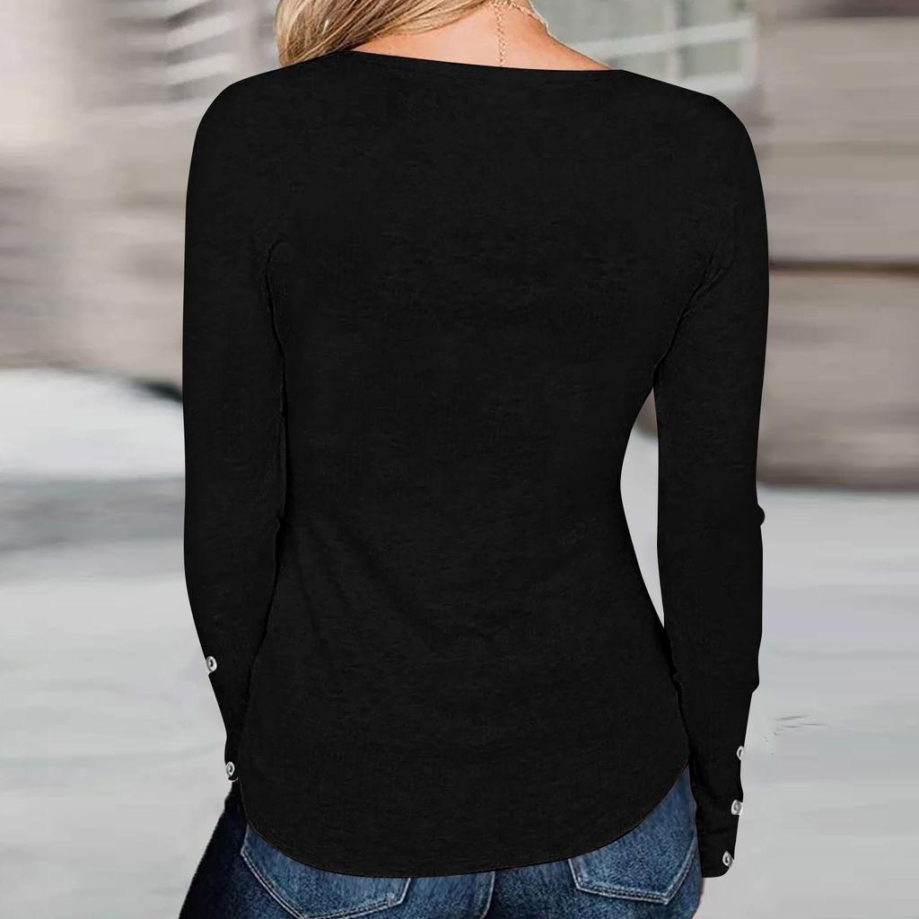 T-shirts For Women Long Sleeve,Round Sleeve Vertical Cross Casual Graphic Shirt,