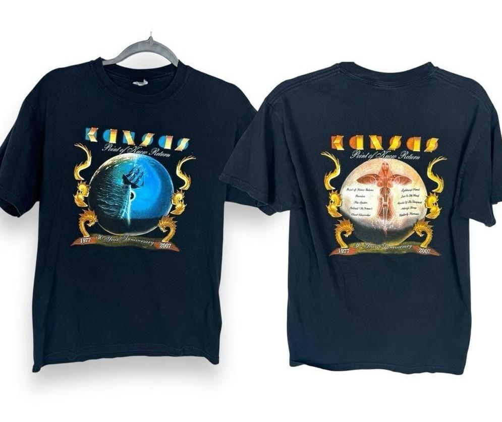 

30th Anniversary Point of Know Return Kansas Band TShirt BS750 Unisex T-Shirt XL
