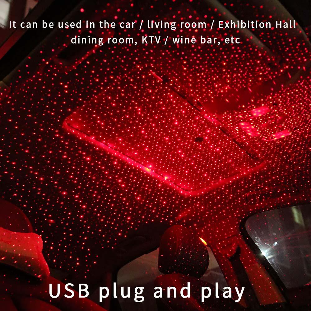 Auto USB starry sky car roof star decoration light ambient light music Rhythm control car interior led starry light for car Neon Lights 4