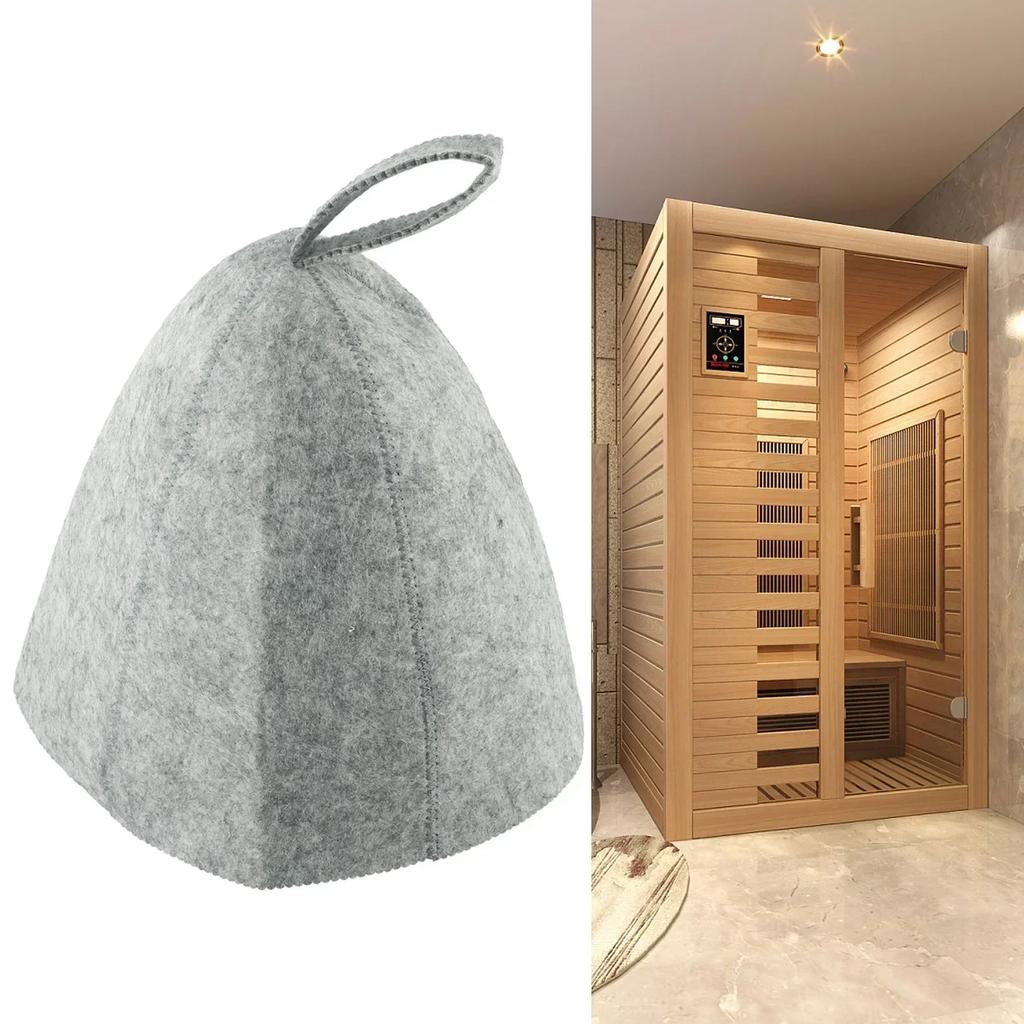 Thicken Cap Sauna Hat Heat Insulating Lightweight Protect Hair Skin-friendly Wear Resistant Wool Felt 100% Brand New