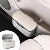 Car Trash Can with Lid, Vehicle Dustbin Garbage Organizer Holder with One Roll Bag, Mini Leakproof Storage Bin for Auto, SUV, Office