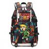Zelda Zelda Plecak z Nadrukiem Akcesoria Outdoorowy Port USB Duża Pojemność Plecak Podróżny