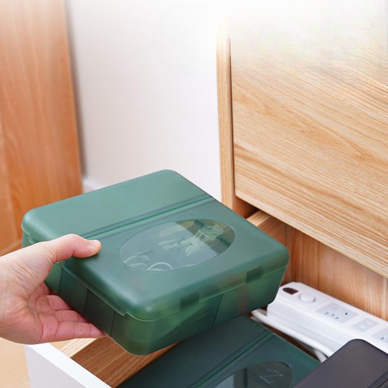 Multi-function Desktop Layer Data Cable Storage Box Phone Charger Charging Cable Finishing Box Wire Cable Organizer