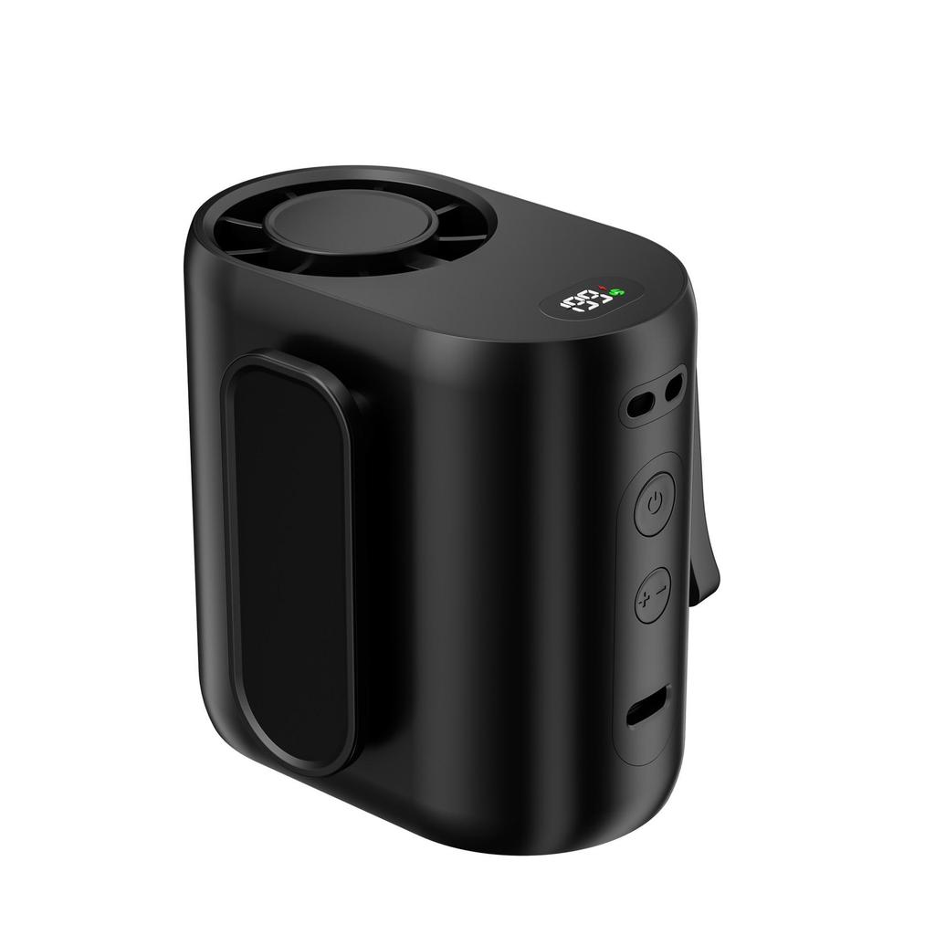 Portable High-Speed Waist Fan: USB Rechargeable, Strong Wind, Low Noise, Ideal for Outdoor High Heat.