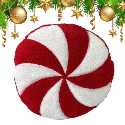 Christmas Cartoon Candy Cushion Nordics Red Festival Patchwork Embroidered Cushion Cover Creative Decorative Cushions For Sofa
