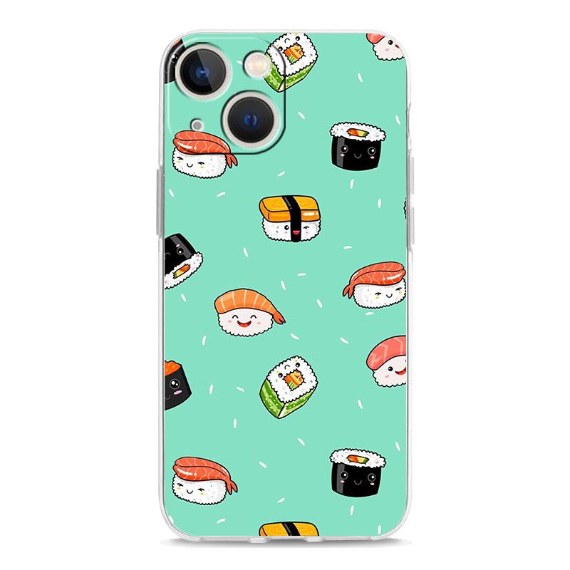 

Phone Case For iPhone 16 Cases iPhone 15 12 13 14 16 Pro Max X XR XS Max 15 Plus 16Pro iPhone11 Clear Cover Cute Cartoon Sushi iPhone 15