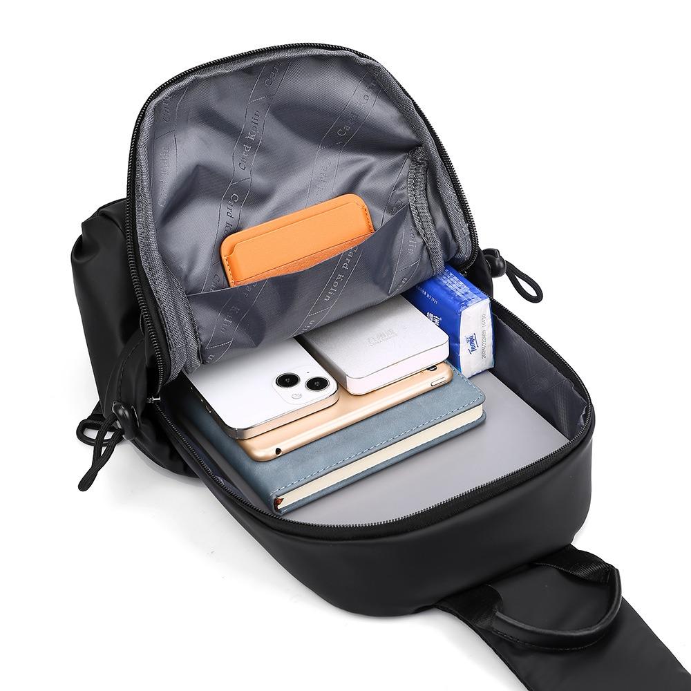 Men Large Capacity Chest Bag, Casual Multifunctional Crossbody Shoulder Bag for Commute