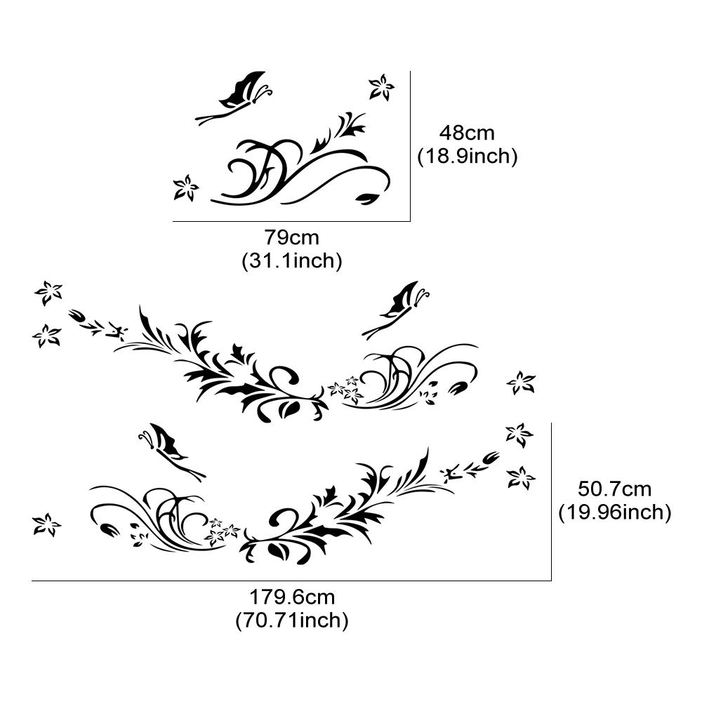Car Body Side Sticker Carving Hollow Flower Butterfly Auto Vinyl Decal Scratch Resistant Personalized Car DIY Decoration Sticker