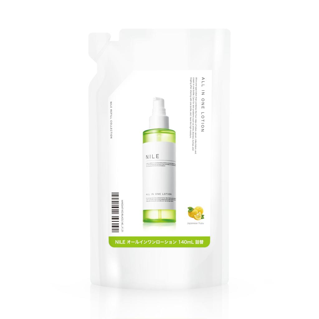 NILE Skincare Aftershave Lotion 140ml YUZU All-in-One Lotion, Men's Refill, (JAPANESE Scent)