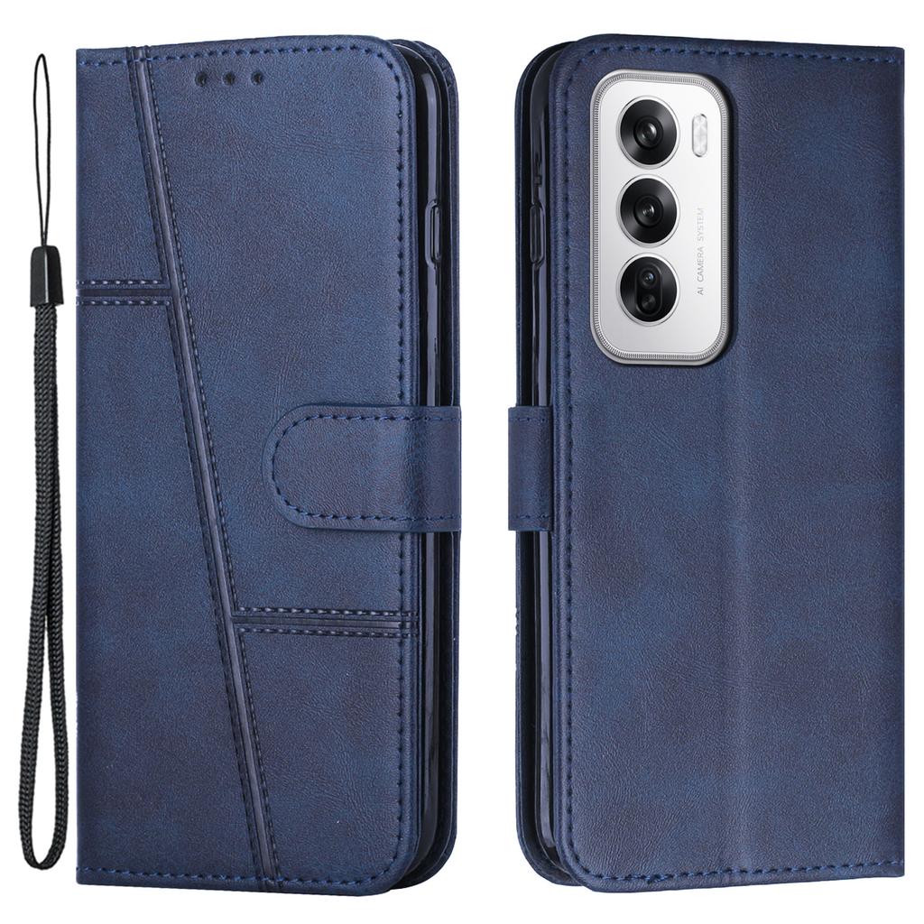 For Oppo Reno12 5G (Global) Case Anti-Scratch PU Leather Phone Stand Cover Wallet
