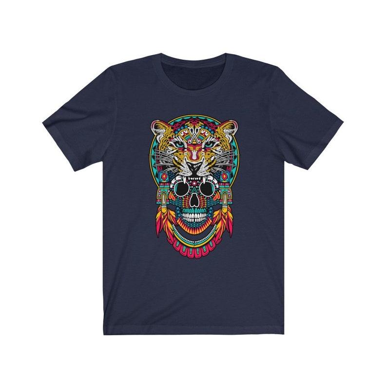 2025 Summer Mexico New Products Are Selling Men's Aztec Art Shirt with Jaguar Print Mexican Balam Design T-shirt Breathable