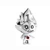 925 Silver Halloween Series Car Magic Hat Mummy Charm Beads for Bracelet, DIY Fashion Jewelry Gift