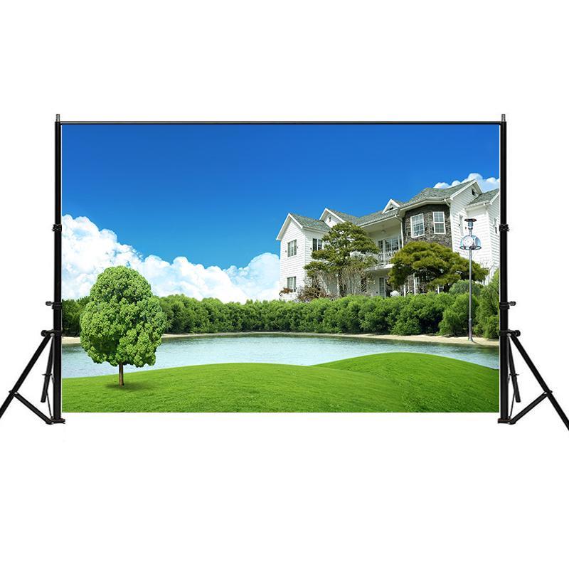 Landscape Backdrop with Blue Sky&White Clouds for Events,Parties,Studio Shoots,Outdoor Celebrations,Live Streaming