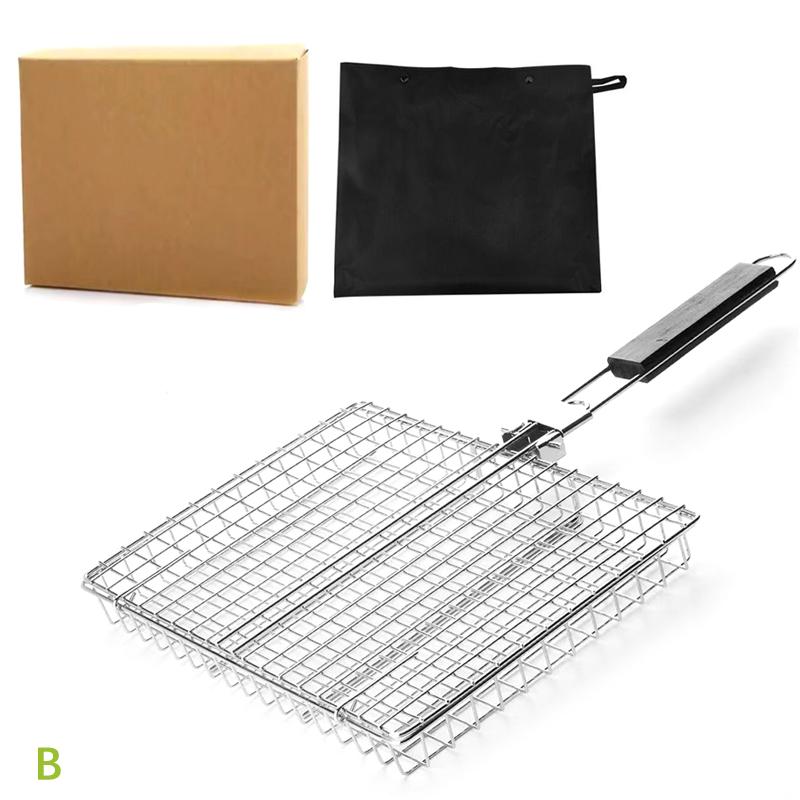 1Pcs Grill Basket Stainless Steel Grill Baskets Foroutdoor Grill |Grill Accessoriesforoutdoorgrill Campfirecooking Equipment