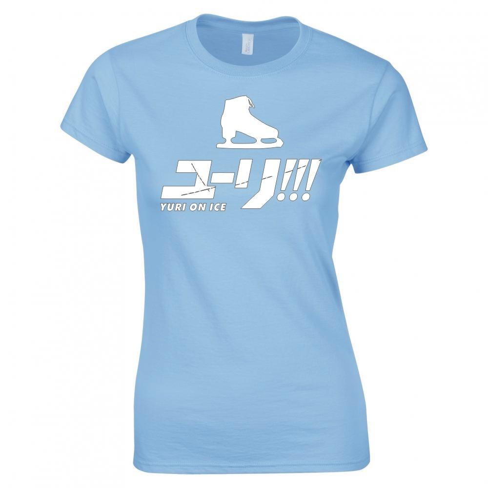 Yuri On Ice Anime Logo Ladies Skinny Fit Tshirt S