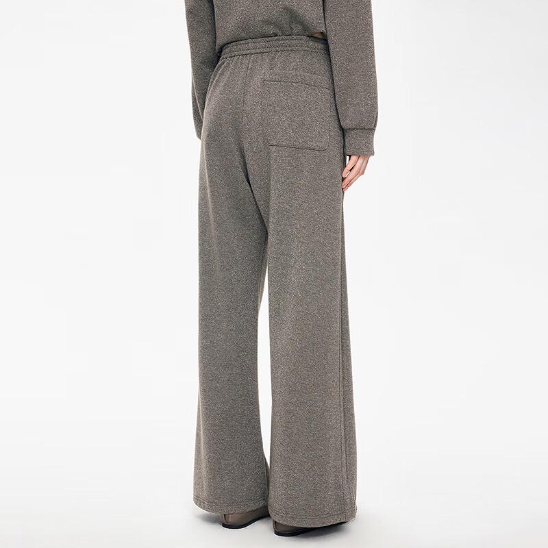 JNBY Women's 2025 Autumn Fine Glitter Loose Flare Casual Pants