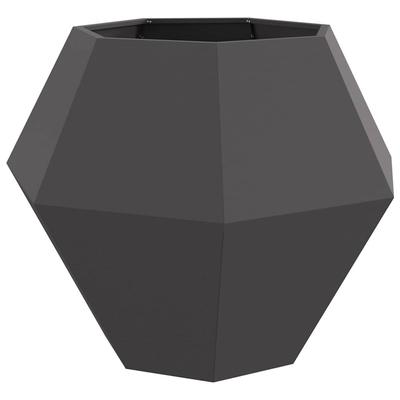 Plant Pot Black 100 X 100 X 80 Cm Steel