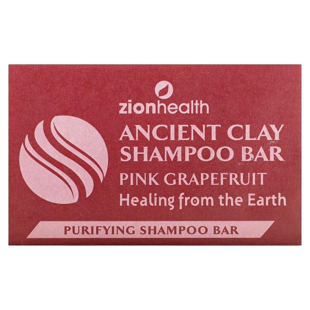 Zion Health Ancient Clay Shampoo Bar Pink Grapefruit 70g 6oz ZIO-10462