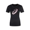 Asics Round Neck Pullover Thin Short Sleeve T-Shirt Women Tops Black 2012C724-001