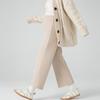 2025 New Style Fleece-Lined Cashmere Maternity Pants: Autumn/Winter Wide-Leg Design with Belly Support