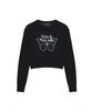 Nigaennikol Cashmere Butterfly Signature Crop Knit_Black