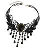 Dark Romance Gothic Lace Necklace Adornment Sturdy Chokers Neckchain Adornment for Fashion Enthusiasts